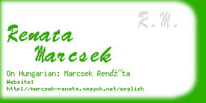 renata marcsek business card